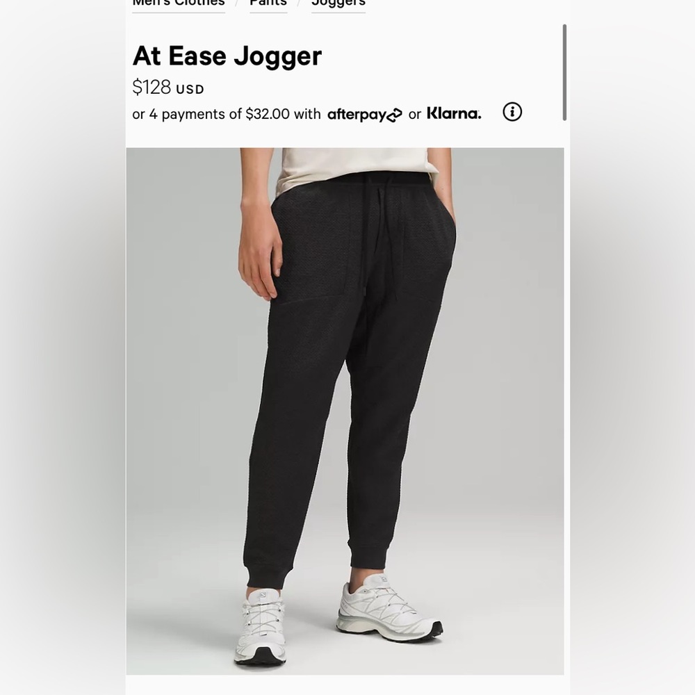 Lululemon At Ease Mens Jogger NWOT M